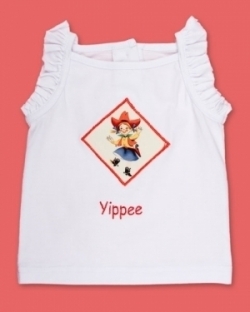 Vintage Kid - Yippee Singlet for Girls