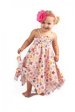 Vintage Kid- Paper Doll Hankie Dress