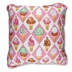 Vintage Kid - Pink Ice Creams Pillow
