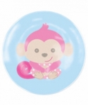 Bosco Bear - Cheeky Monkey Pink Plate