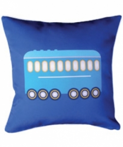 Bosco Bear - Steam Traina & Carriage 1 Cushion 34 x 34cm