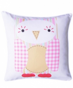 Bosco Bear - Cuddly Toys Owl Light Pink Cushion 34 x 34cm