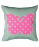 Bosco Bear - Butterflies Heart Cushion 45 x 45cm