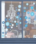 Bosco Bear - Transparent Snowflake wall stickers (kit)