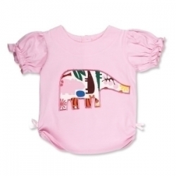 Vintage Kid - Pink Zoo T shirt Elephant