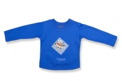 Vintage Kid- Yippee Long Sleeve T Shirt in blue