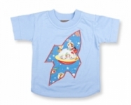 Vintage Kid- Retro Space T Shirt in Light Blue