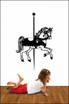Bosco Bear - Carousel Horse Wall Stickers