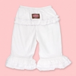 Vintage Kid - White Long Ruffle Pants